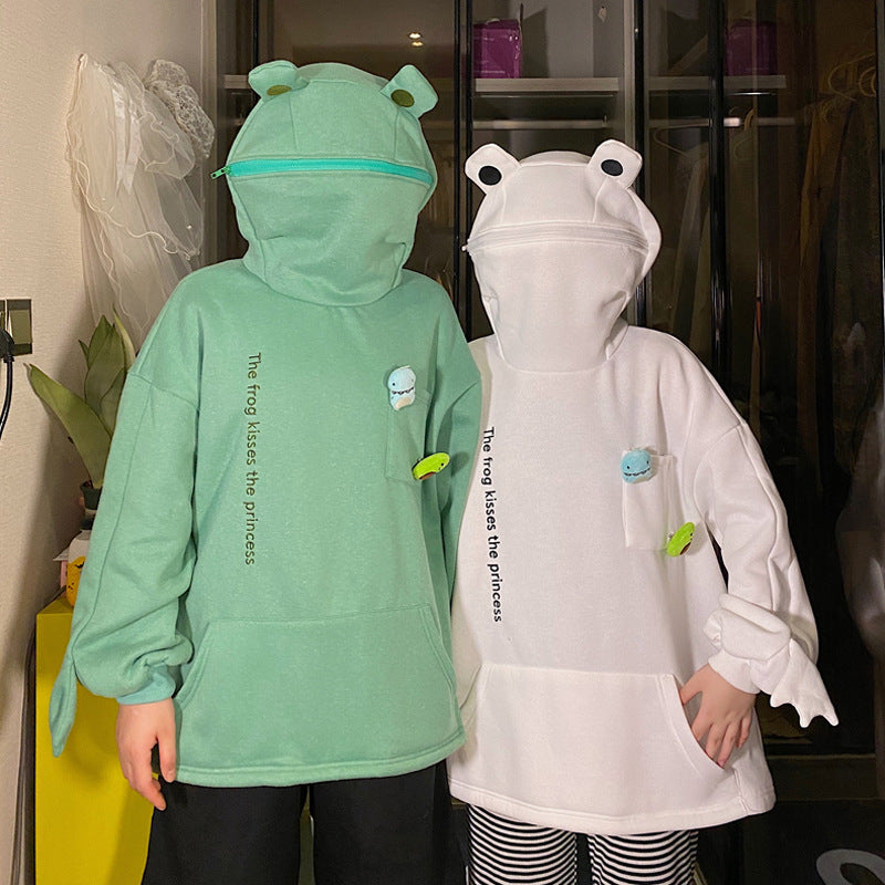 Girlfriend Couple  Frog Pullover Hoodie