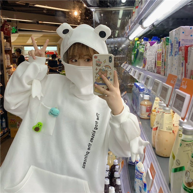 Girlfriend Couple  Frog Pullover Hoodie