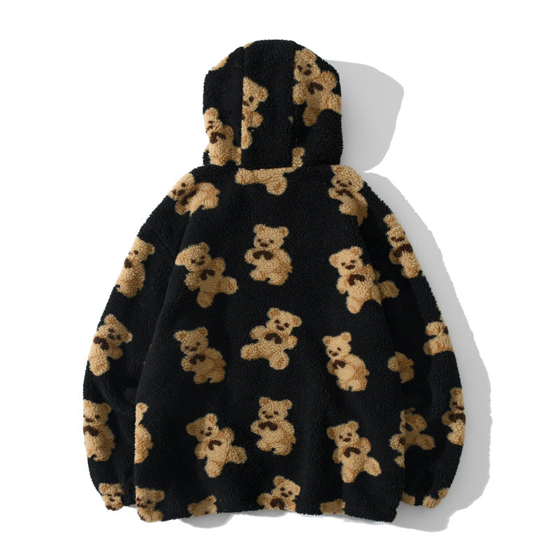 Japanese Vintage Bear Hooded Sweater