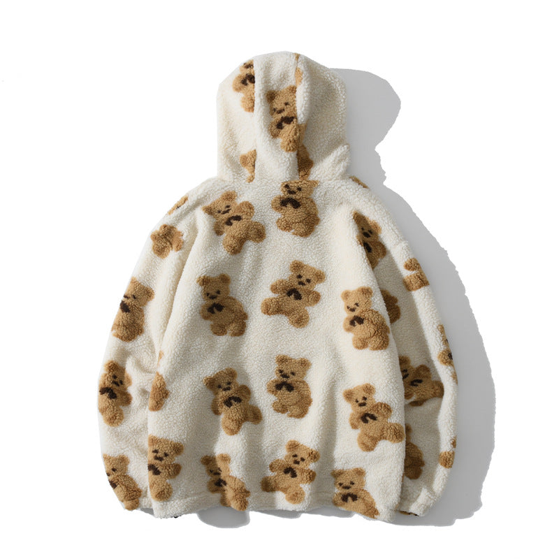 Japanese Vintage Bear Hooded Sweater