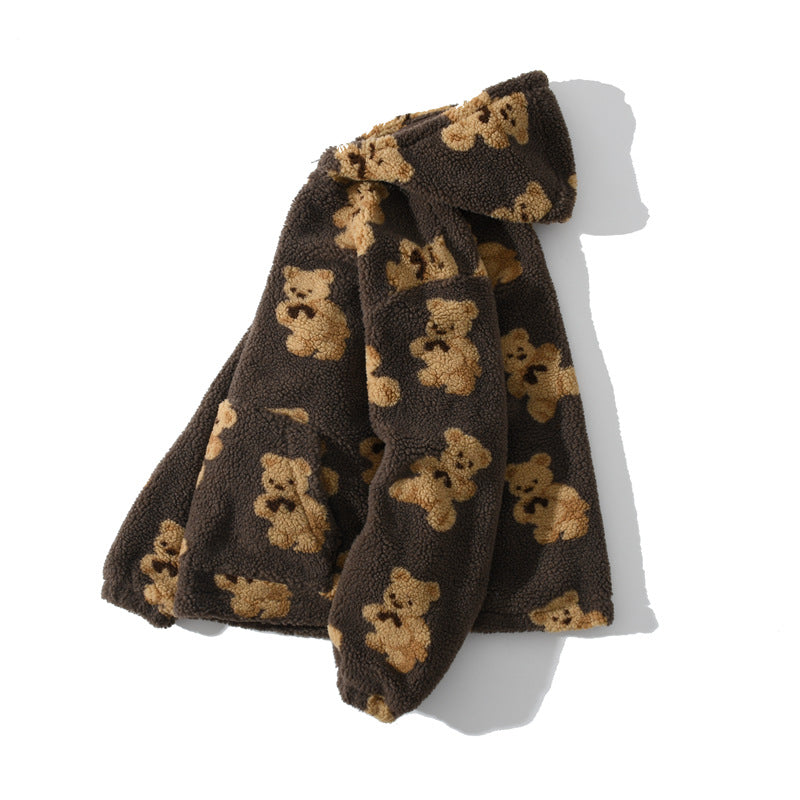 Japanese Vintage Bear Hooded Sweater