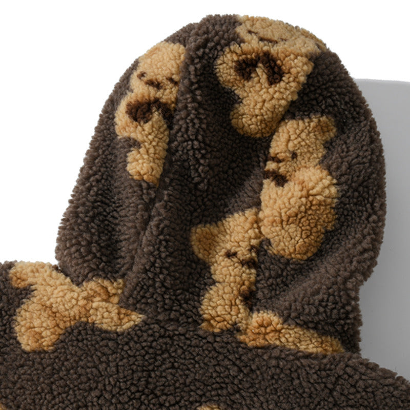 Japanese Vintage Bear Hooded Sweater