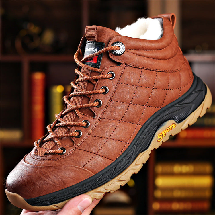 Winter Velvet Zipper Warm Shoes