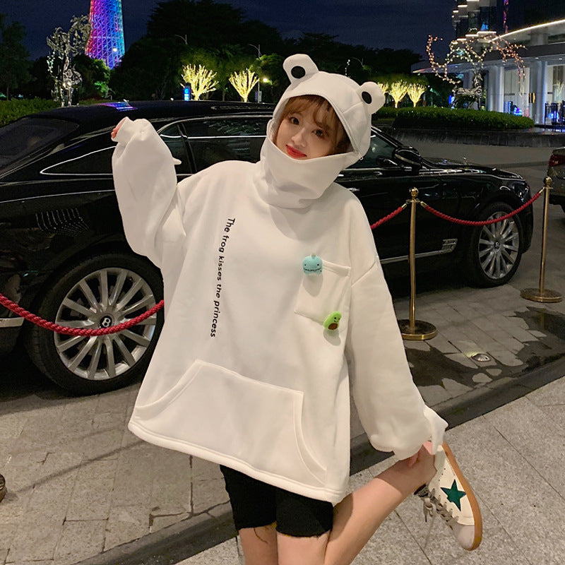 Girlfriend Couple  Frog Pullover Hoodie
