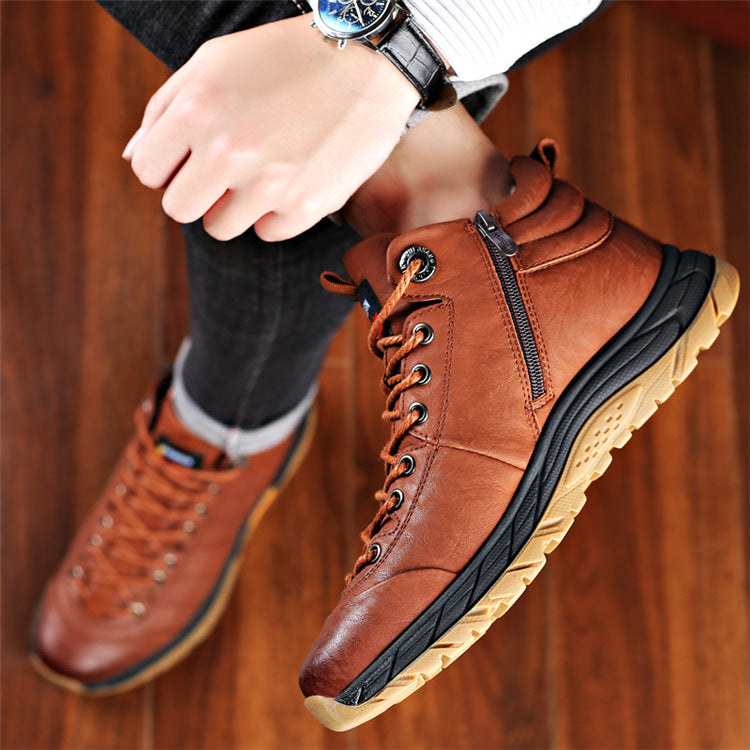 Winter Velvet Zipper Warm Shoes