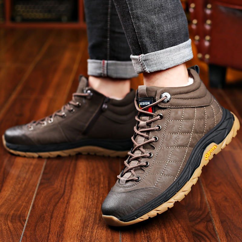 Winter Velvet Zipper Warm Shoes