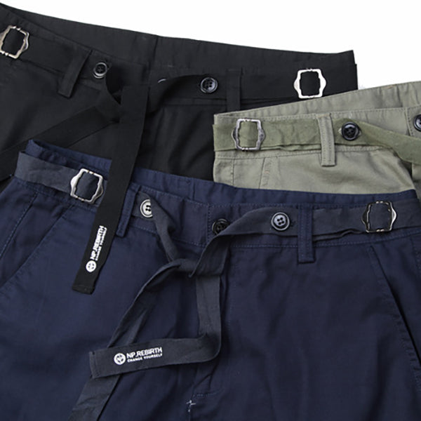 Japanese Multi-Pocket Drawstring Overalls