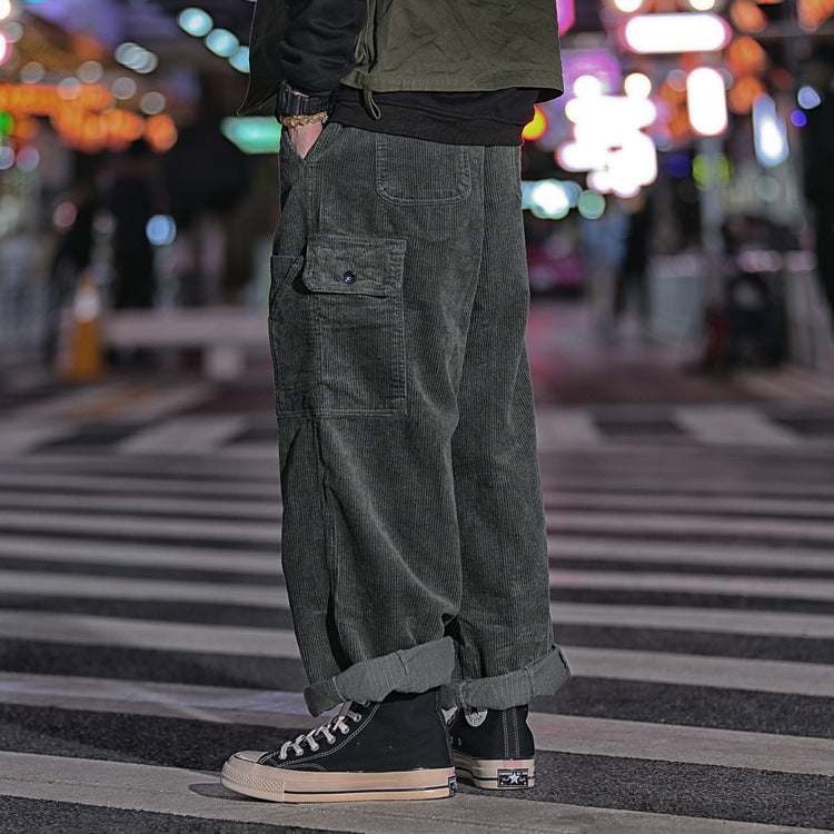 Japanese Retro Corduroy Overalls