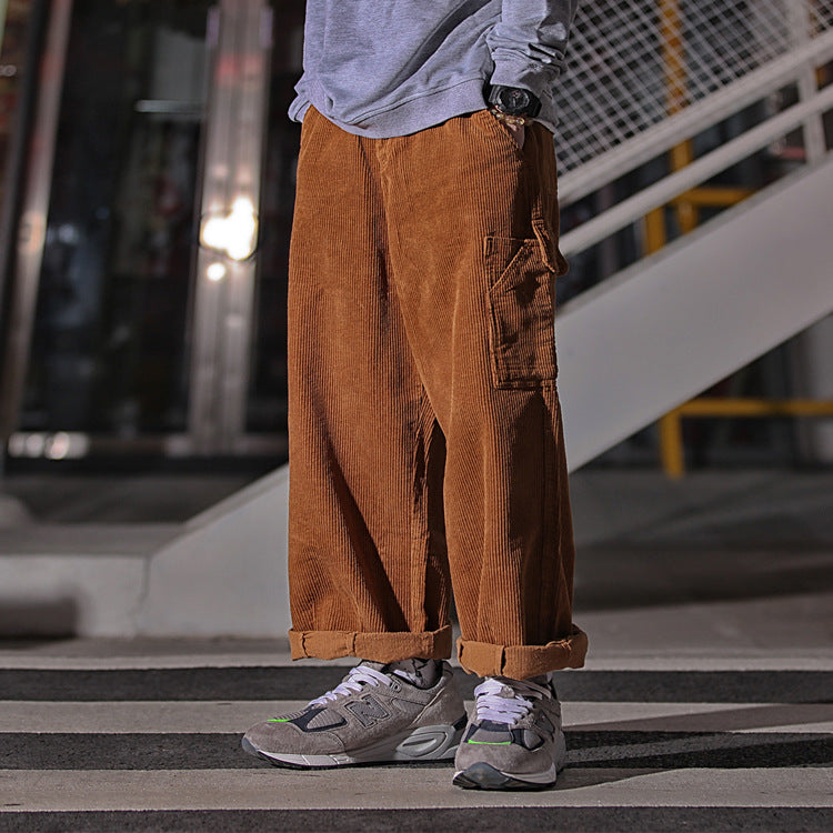 Japanese Retro Corduroy Overalls
