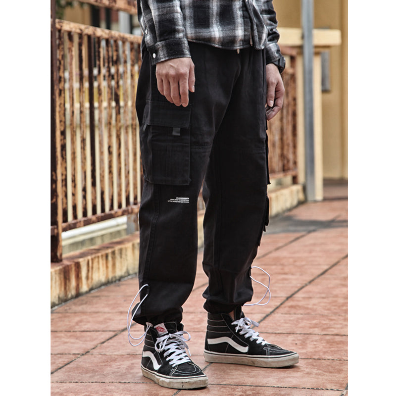 Japanese Big Pocket Straight Loose Overalls