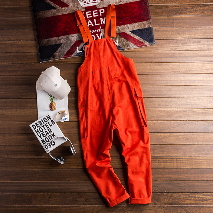 Retro Casual Multi-Pocket Jumpsuits