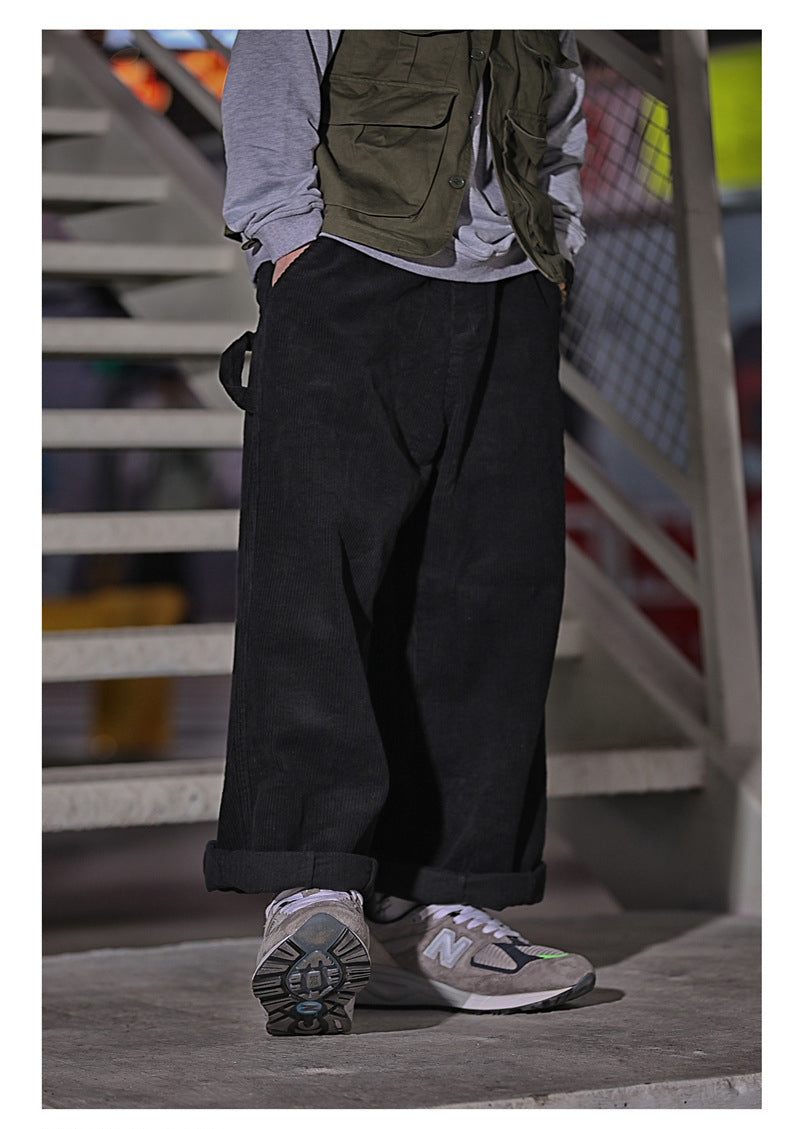 Japanese Retro Corduroy Overalls