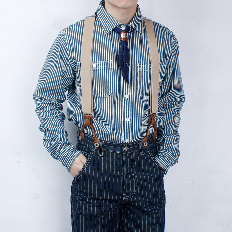 American Retro Vertical Stripes Shirts