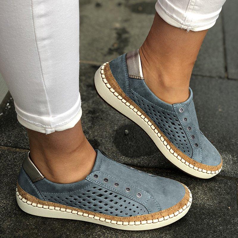 Women Casual Summer Slip On Hollow-Out Sneakers