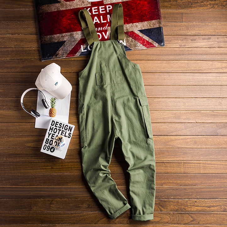 Retro Casual Multi-Pocket Jumpsuits