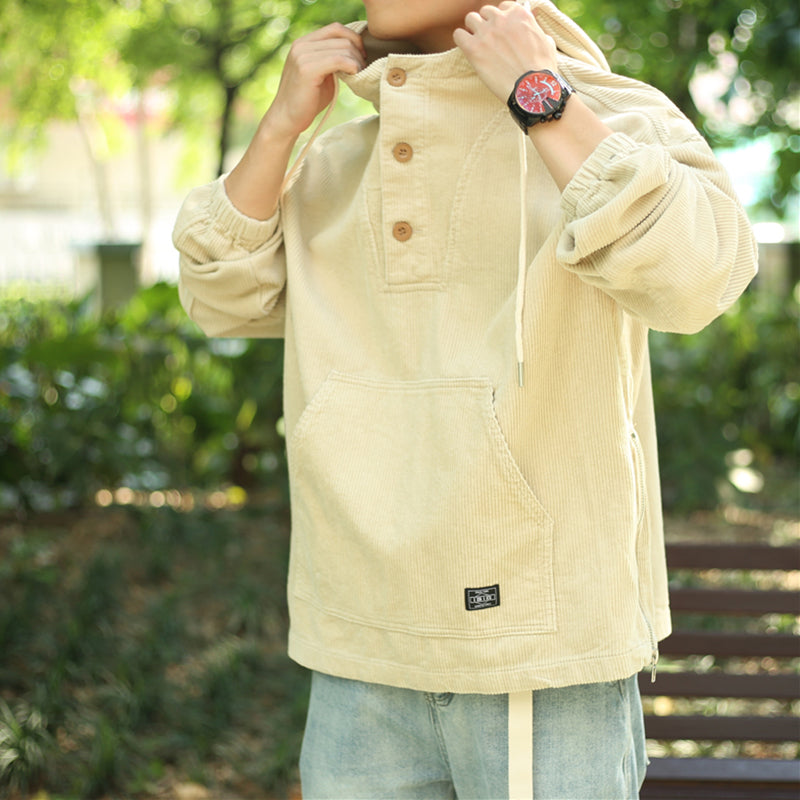 Japanese Hooded Corduroy Jacket