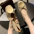 Soft Square Toe Elegant Date Flat Heel Shoes