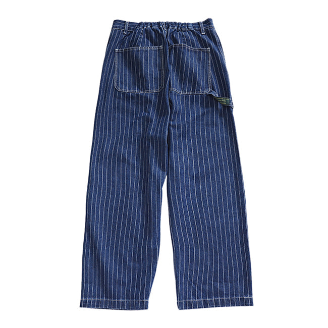 Japanese Retro Loose Straight Striped Pants