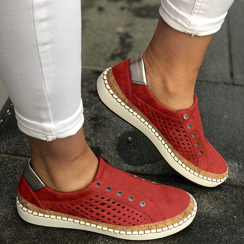 Women Casual Summer Slip On Hollow-Out Sneakers