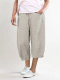 Summer Pockets Shift Casual Capri Pants