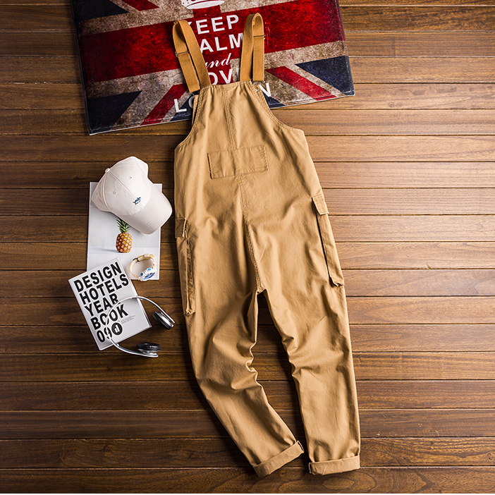 Retro Casual Multi-Pocket Jumpsuits
