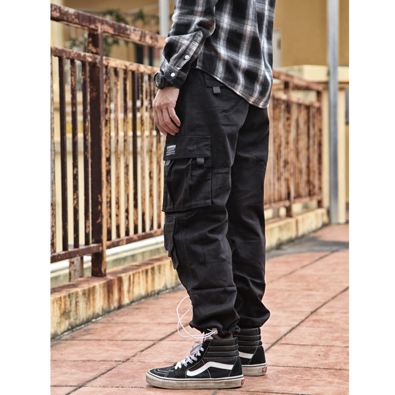 Japanese Big Pocket Straight Loose Overalls