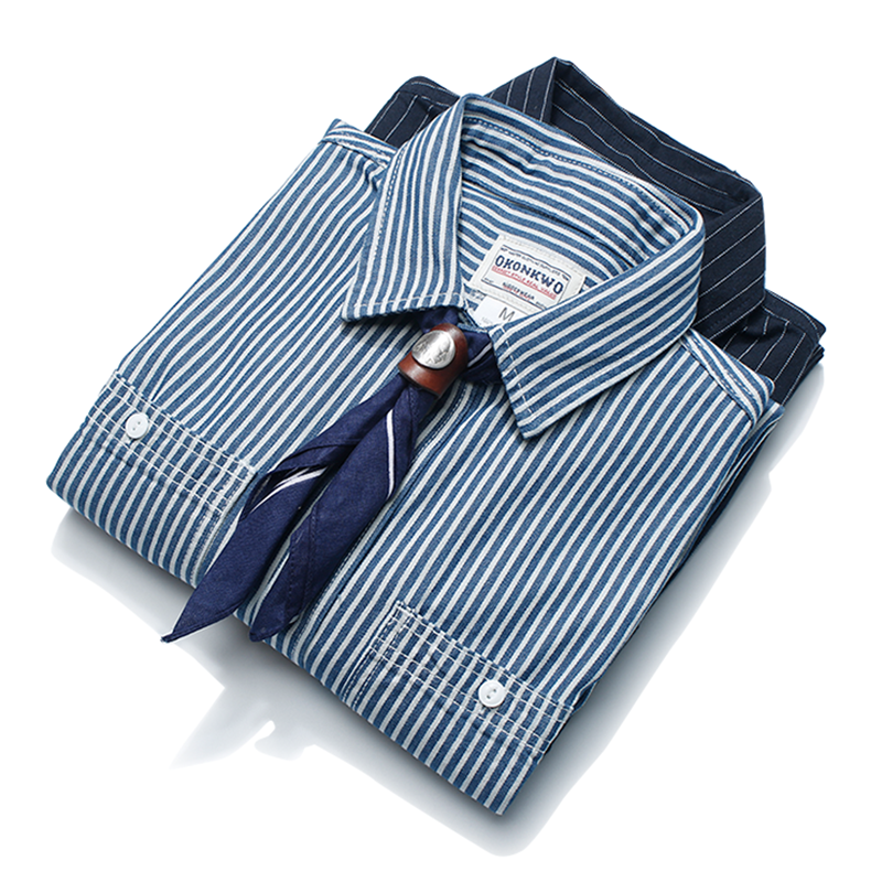 American Retro Vertical Stripes Shirts