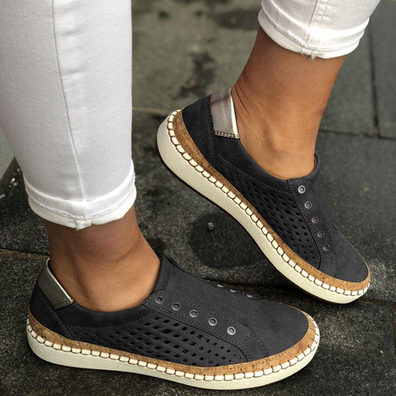 Women Casual Summer Slip On Hollow-Out Sneakers