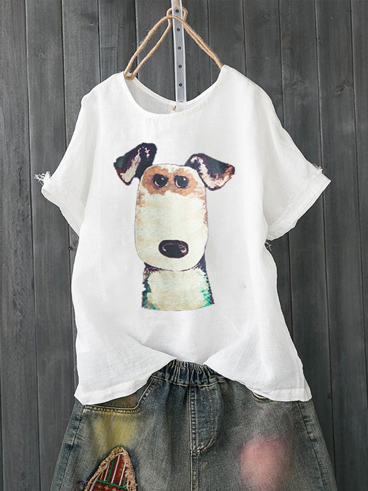 Casual Printed/dyed Short Sleeve Shirts & Tops
