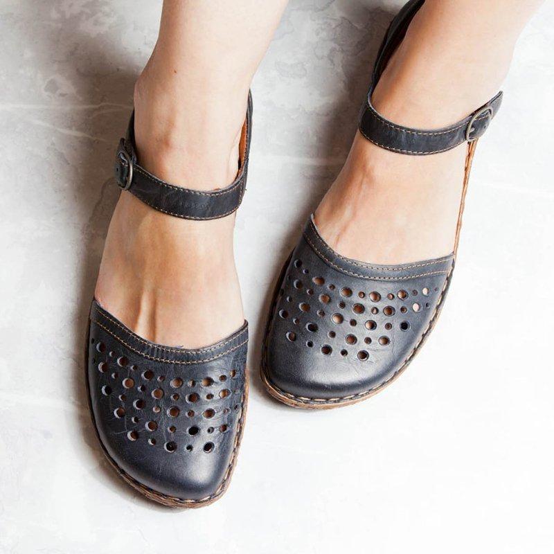 Women Summer Ladies Round Toe Hollow-Out Sandals