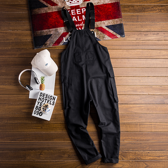Retro Casual Multi-Pocket Jumpsuits