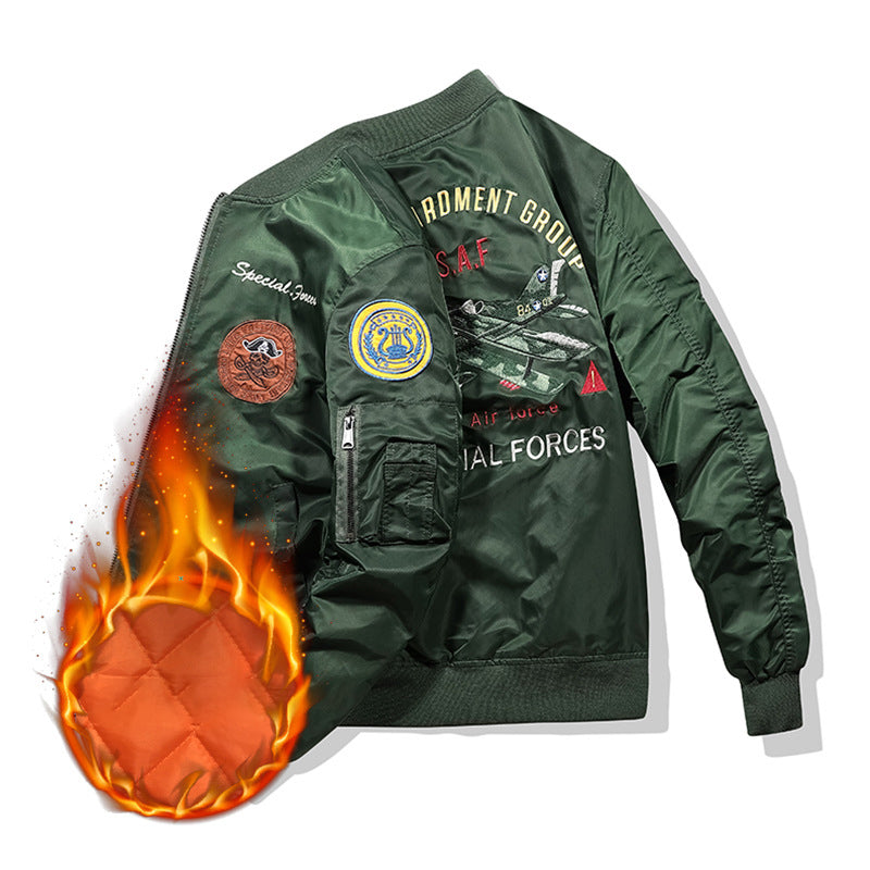 Pilot Embroidered Baseball Jacket