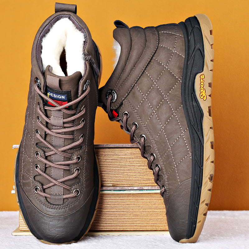 Winter Velvet Zipper Warm Shoes