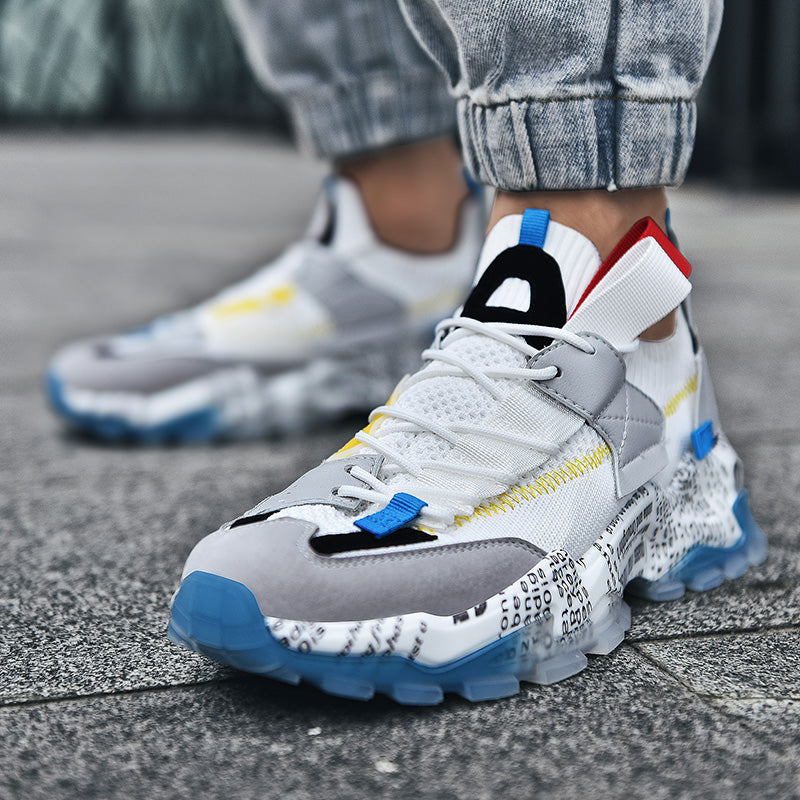 Graffiti Breathable Mesh Platform Casual Sneakers