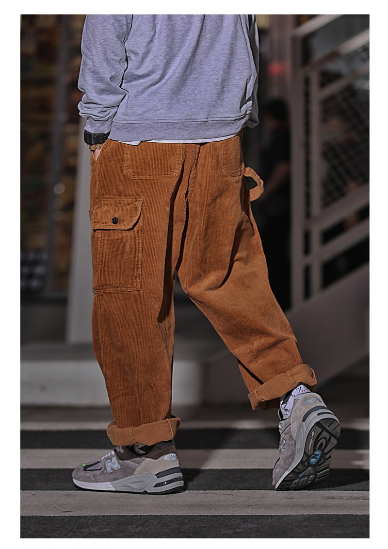 Japanese Retro Corduroy Overalls
