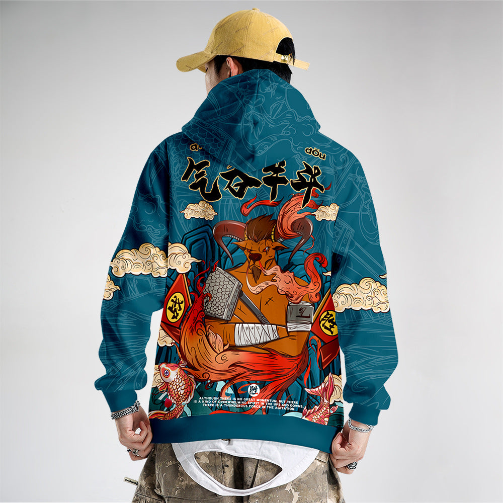 气吞牛牛 Pattern Hoodie