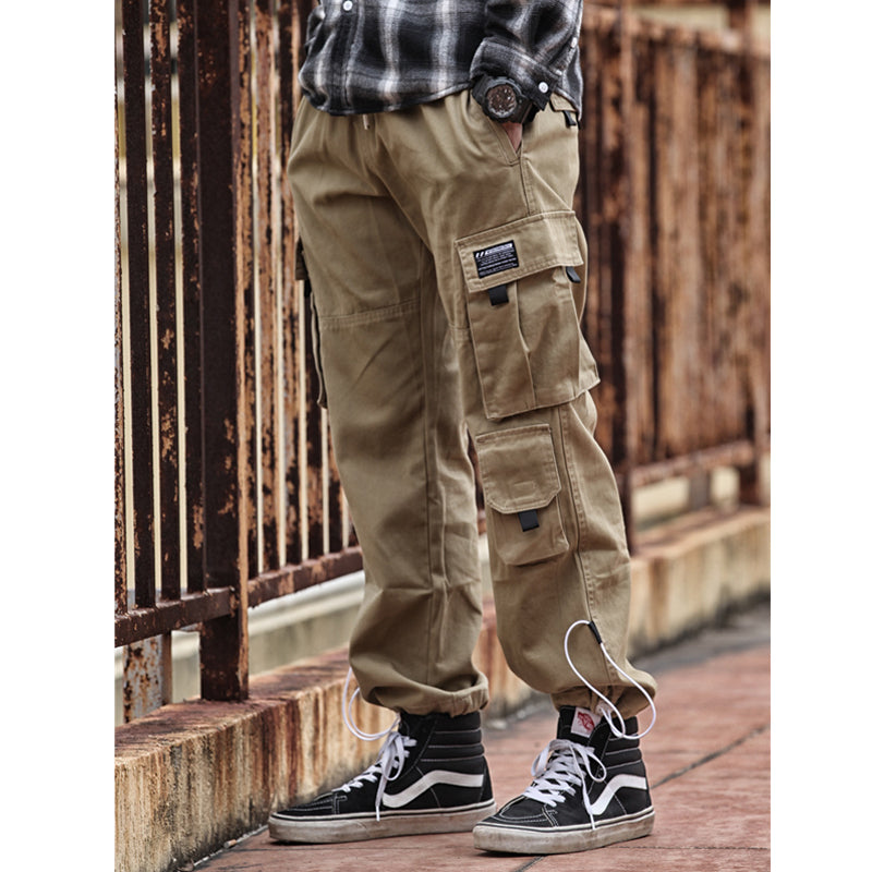 Japanese Big Pocket Straight Loose Overalls