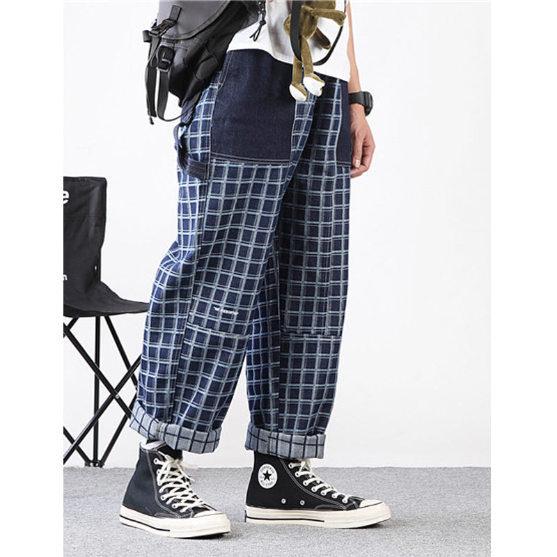 Men's Loose Wide Leg Overalls