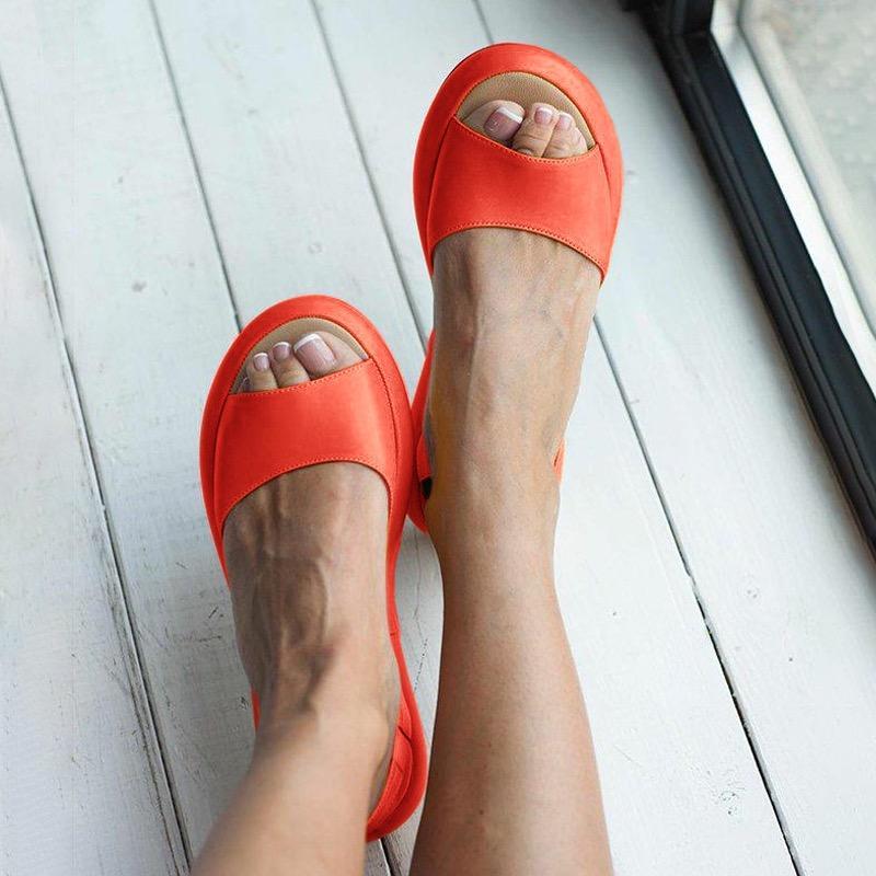 Faux Leather Sandals