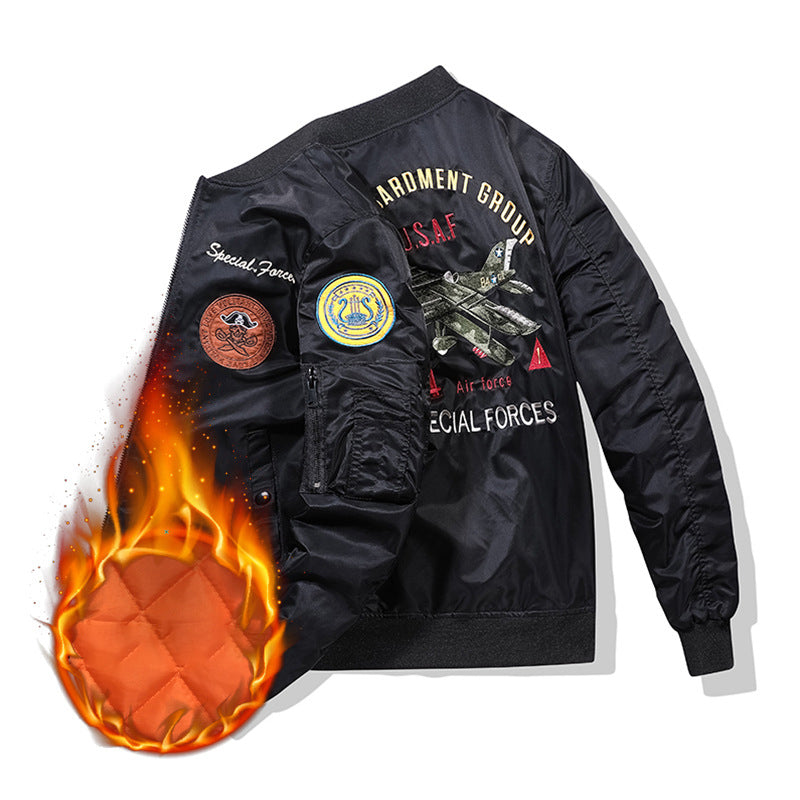 Pilot Embroidered Baseball Jacket