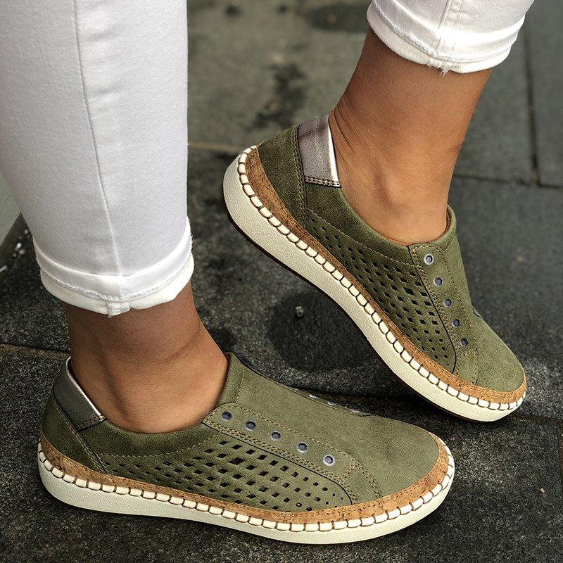Women Casual Summer Slip On Hollow-Out Sneakers