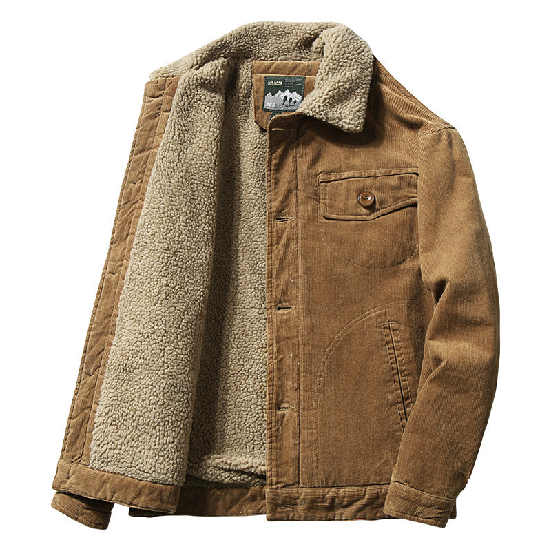 Corduroy Lamb Wool Jacket