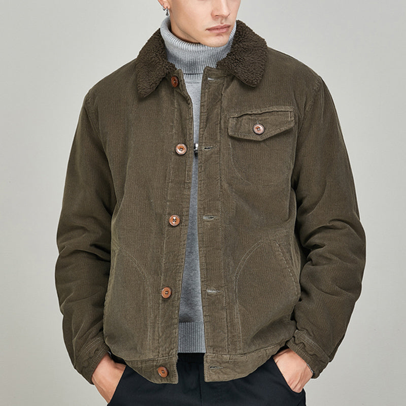Corduroy Lamb Wool Jacket