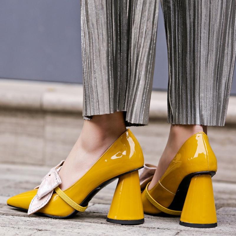 Genuine Leather Spring/fall Chunky Heel Date Shoes