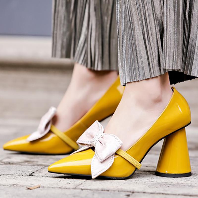 Genuine Leather Spring/fall Chunky Heel Date Shoes