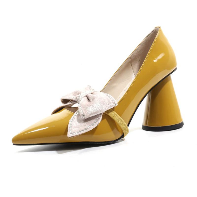 Genuine Leather Spring/fall Chunky Heel Date Shoes