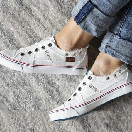 Women's Zipper Everyday Canvas Slip-On Sporty Sneakers