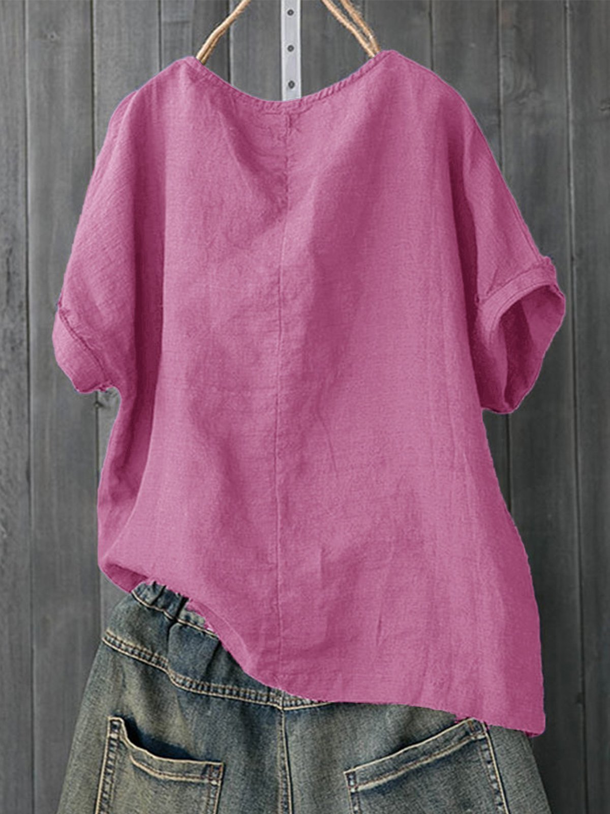 Casual Printed/dyed Short Sleeve Shirts & Tops