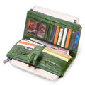 Real cowhide long women's wallet