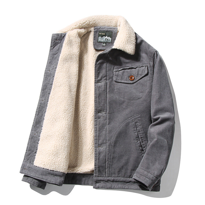 Corduroy Lamb Wool Jacket